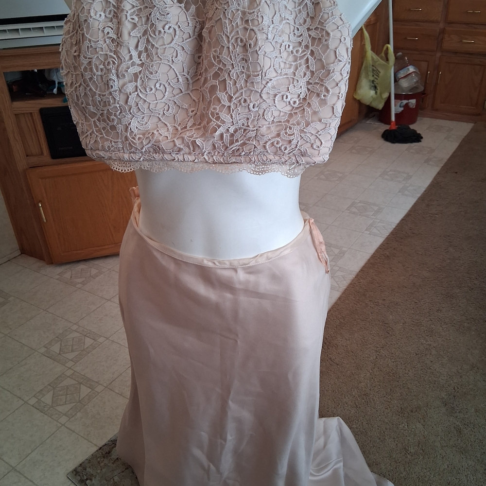 Strapless Lace Top Dress in Cream